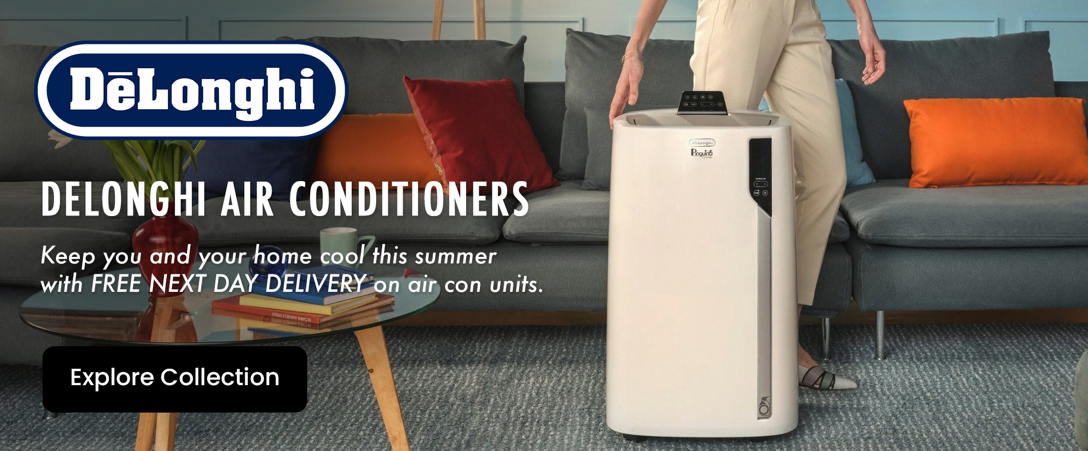 Delonghi Air Conditioners - Keep you and your home cool this summer with FREE NEXT DAY DELIVERY on air con units