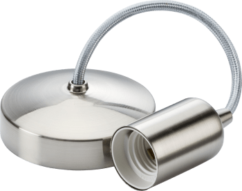 6" E27 Contemporary Pendant Set - Brushed Chrome