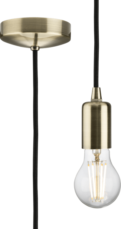 1.8m E27 Contemporary Pendant Set - Antique Brass
