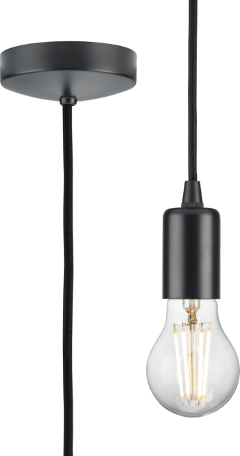 1.8m E27 Contemporary Pendant Set - Anthracite