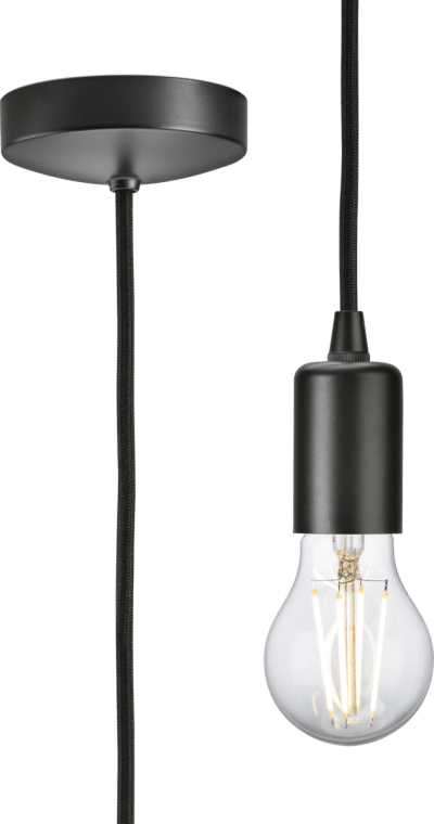 1.8m E27 Contemporary Pendant Set - Smoked Bronze