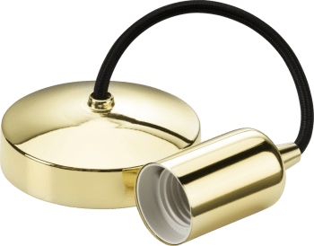 6" E27 Contemporary Pendant Set - Polished Brass