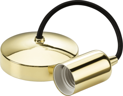 6" E27 Contemporary Pendant Set - Polished Brass