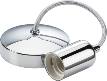 6" E27 Contemporary Pendant Set - Polished Chrome