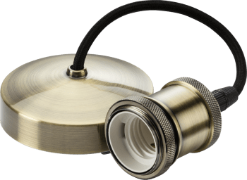 6" E27 Vintage Pendant Set - Antique Brass