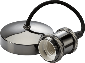 6" E27 Vintage Pendant Set - Black Nickel
