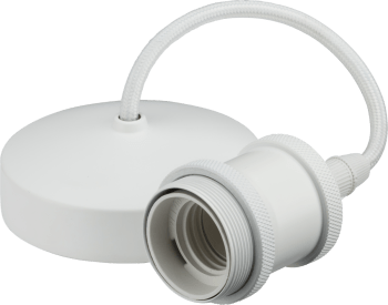 6" E27 Vintage Pendant Set - Matt White