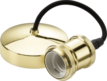 6" E27 Vintage Pendant Set - Polished Brass