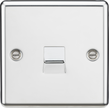 Knightsbridge Round Edge Polished Chrome Telephone Extension Outlet