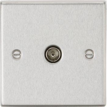 Knightsbridge Polished Chrome TV Outlet (non-isolated)