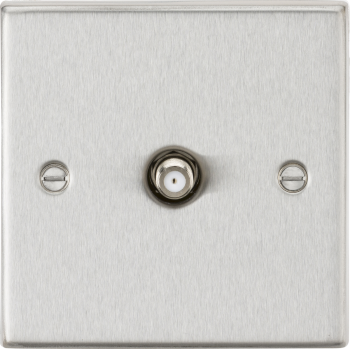 Knightsbridge Polished Chrome SAT TV Outlet