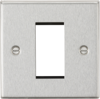 Knightsbridge Square Edge Polished Chrome 1 Gang Modular Faceplate