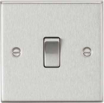 Knightsbridge Polished Chrome 10AX 1G 2-Way Plate Switch