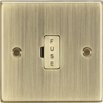 Knightsbridge Square Edge Antique Brass 13A Fused Spur Unit