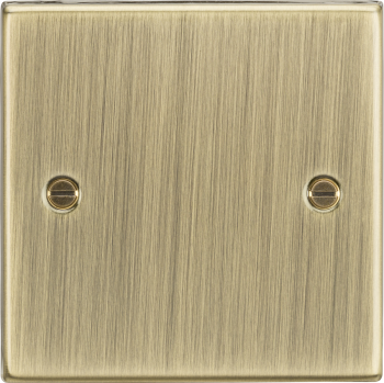 Knightsbridge Square Edge Antique Brass 1 Gang Blanking Plate