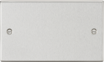 Knightsbridge Square Edge Polished Chrome Double Blanking Plate