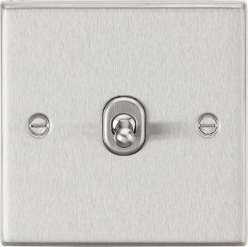 Knightsbridge Polished Chrome 10AX 1 Gang 2-Way Toggle Switch