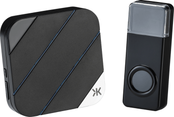 Wireless plug in door chime - black