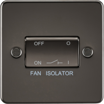 Knightsbridge Flat Plate Gunmetal 10AX 3 Pole Fan Isolator Switch