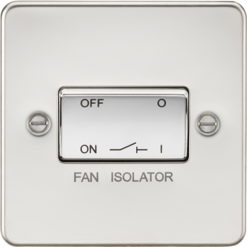 Knightsbridge Flat Plate Polished Chrome 10AX 3 Pole Fan Isolator Switch
