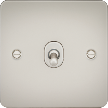 Knightsbridge Flat Plate Pearl 1 Gang 10 Amp 2-Way Toggle Switch
