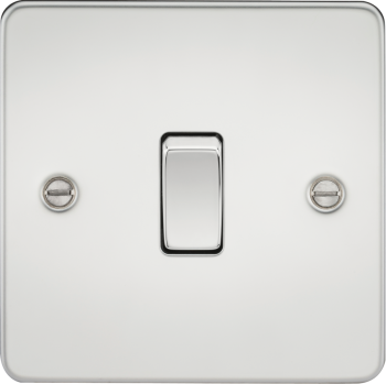 Knightsbridge Flat Plate Polished Chrome 10AX 1 Gang 2 Way Switch