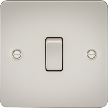 Knightsbridge Flat Plate Pearl 1 Gang 10 Amp 2-Way Light Switch