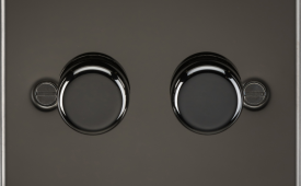 Knightsbridge Flat Plate Gunmetal 2 Gang 2-Way 10-200W (5-150W LED) Trailing Edge Dimmer