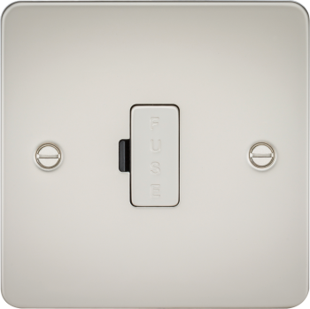 Knightsbridge Flat Plate Pearl 13 Amp Fused Spur Unit