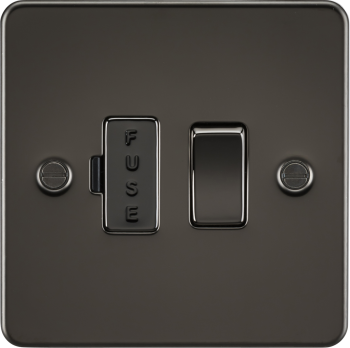 Knightsbridge Flat Plate Gunmetal 13A Switched Fused Spur Unit