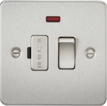 Knightsbridge Flat Plate Polished Brass 13A Switched Fused Spur Unit with Neon (Copy)