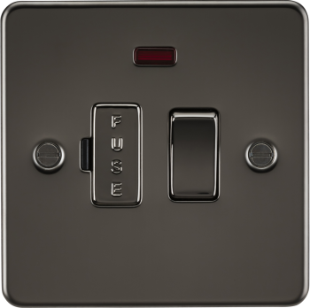 Knightsbridge Flat Plate Gunmetal 13A Switched Fused Spur Unit