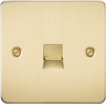 Knightsbridge Flat Plate Brushed Brass Telephone Master Outlet