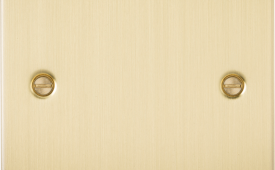 Knightsbridge Flat Plate Polished Brass Single Blanking Plate