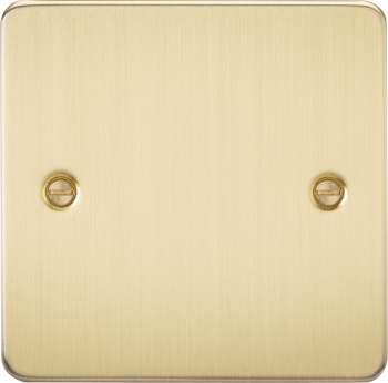 Knightsbridge Flat Plate Polished Brass Single Blanking Plate