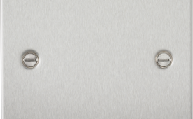 Knightsbridge Flat Plate Brushed Chrome Single Blanking Plate