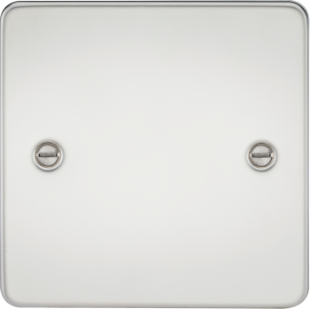Knightsbridge Flat Plate Polished Chrome Single Blanking Plate