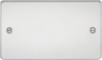 Knightsbridge Flat Plate Polished Chrome Double Blanking Plate