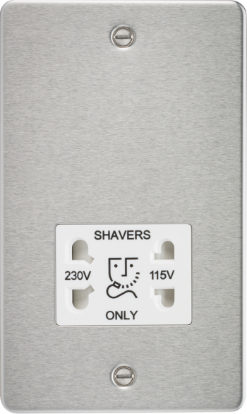 Knightsbridge Rounded Edge Polished Chrome 115/230V Dual Voltage Shaver Socket