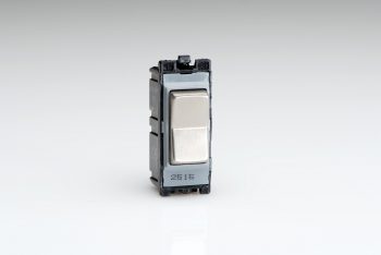 Varilight Power Grid Steel Modules 10A 2-Way & Off Retractive Switch