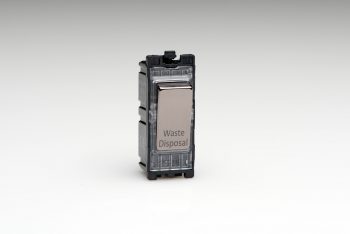 Varilight Power Grid Iridium Modules 20A 1-Way Double Pole Switch 'Waste Disposal'