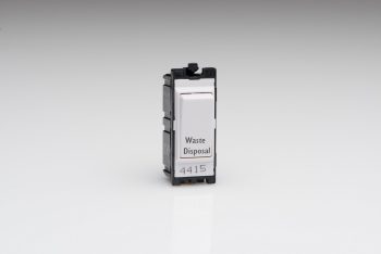 Varilight Power Grid White Modules 20A 1-Way Double Pole Switch 'Waste Disposal'