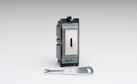 Varilight Power Grid Steel Modules 20A 2-Way Single Pole Key Switch