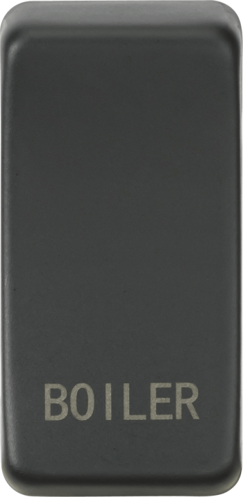 Knightsbridge Anthracite Engraved Switch Cover marked “BOILER”