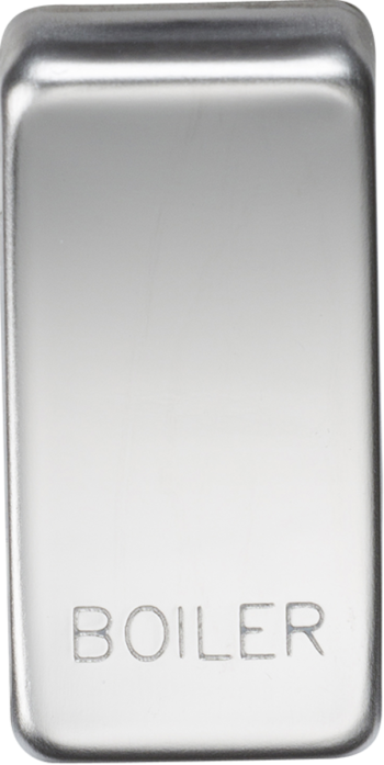 Knightsbridge Polished Chrome Engraved Switch Cover marked "BOILER"