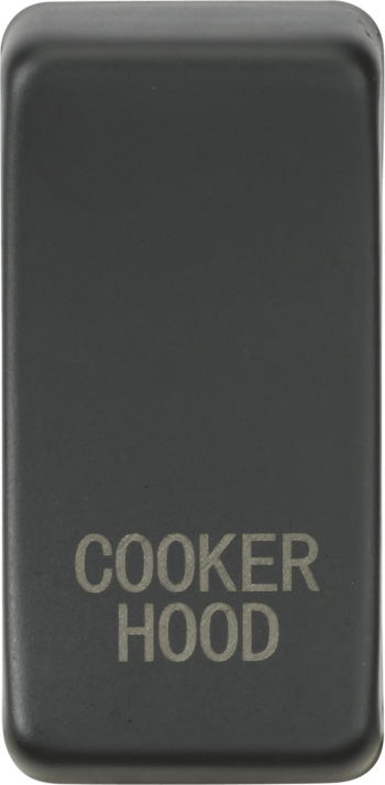 Knightsbridge Anthracite Engraved Switch Cover marked "COOKER HOOD"