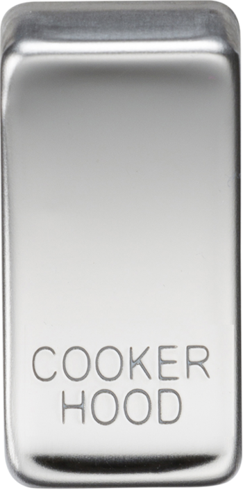 Knightsbridge Polished Chrome Engraved Switch Cover marked "COOKER HOOD"