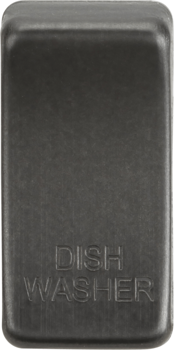 Knightsbridge Smoked Bronze Engraved Switch Cover marked "DISHWASHER"