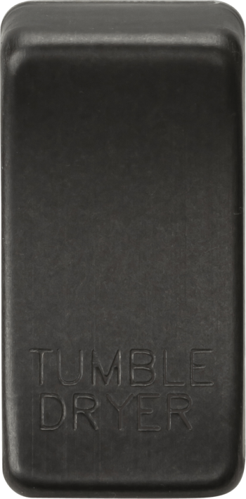 Knightsbridge Smoked Bronze Engraved Switch Cover marked "TUMBLE DRYER"