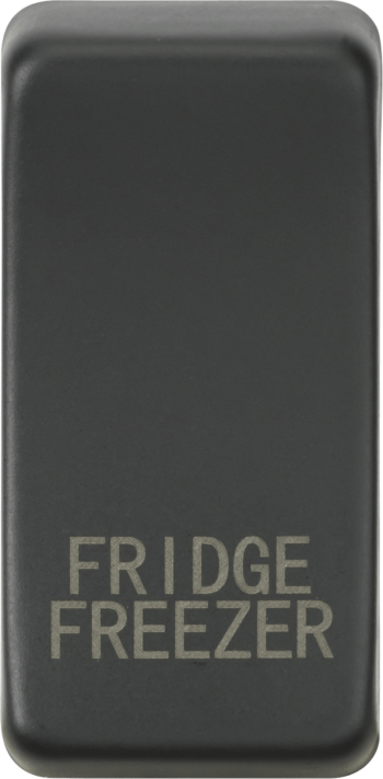 Knightsbridge Anthracite Engraved Switch Cover marked "FRIDGE FREEZER"